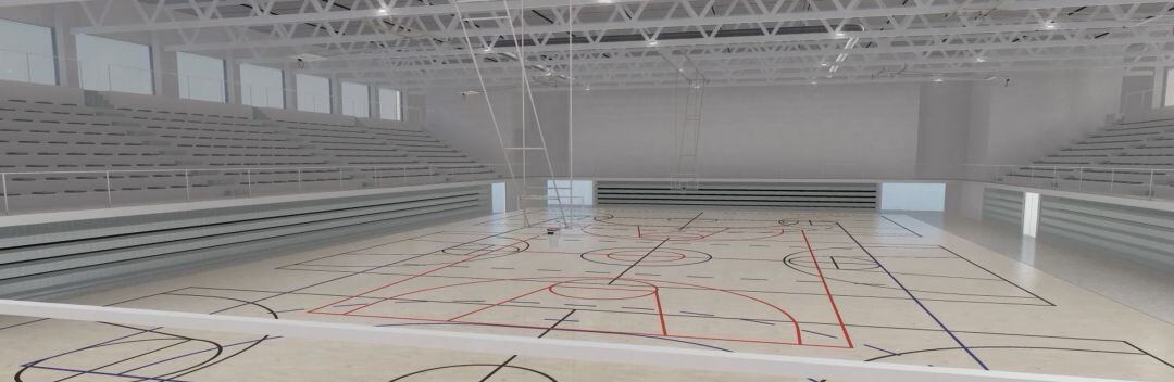 Realidad virtual del pabellón Gandia Arena 