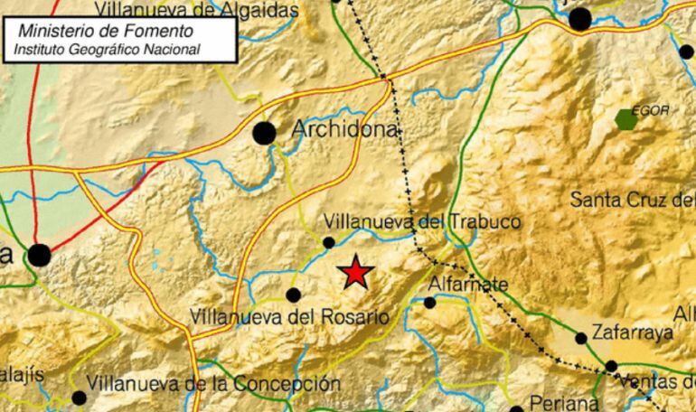 El último temblor ha tenido como epicentro el municipio de Villanueva del Trabuco (Málaga)