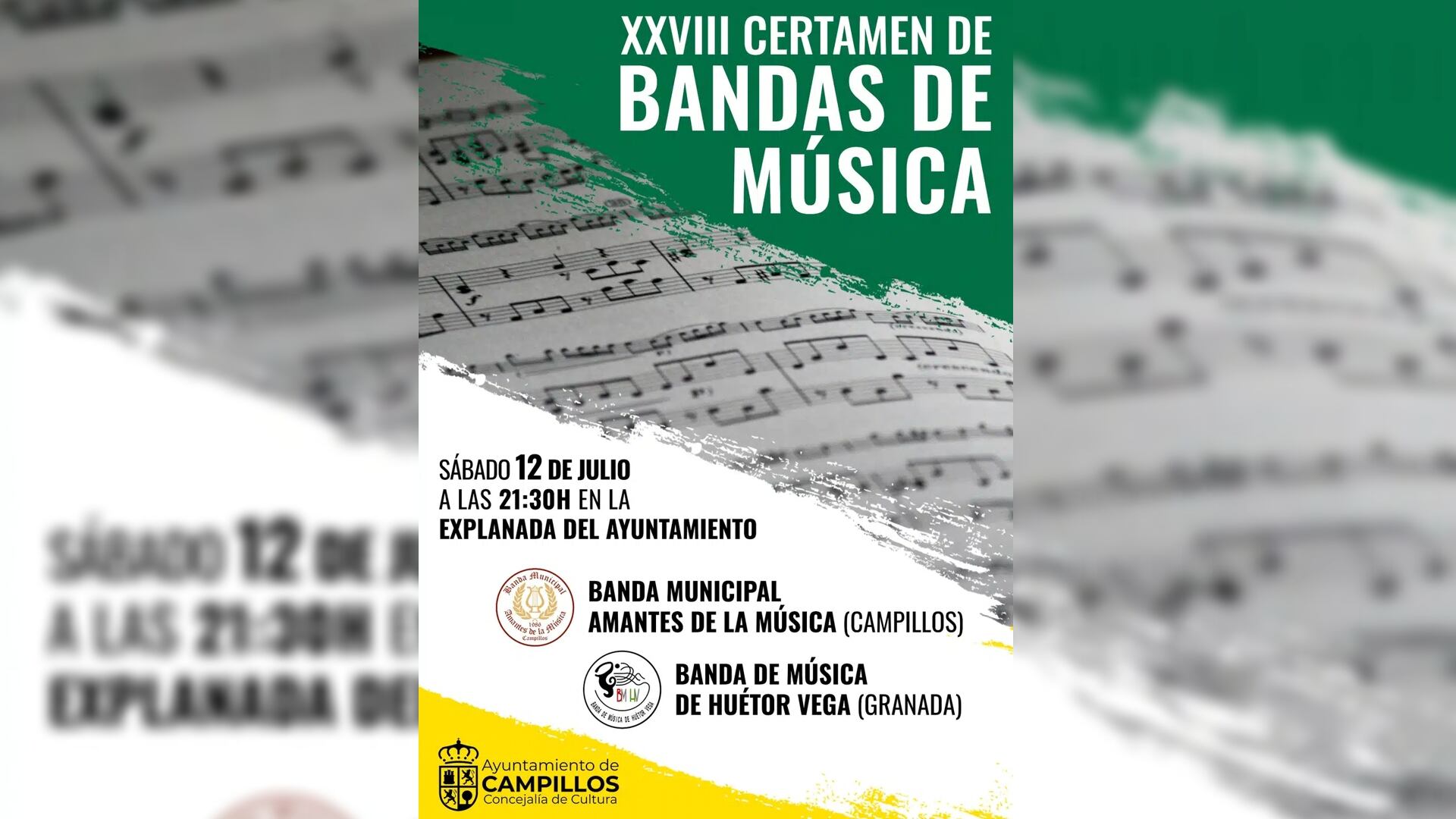 Cartel del Certamen de Bandas de Música de Campillos