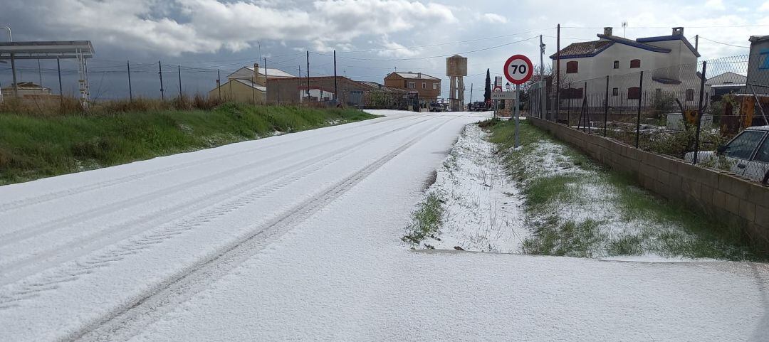 Imagen del granizo de este fin de semana en la provincia