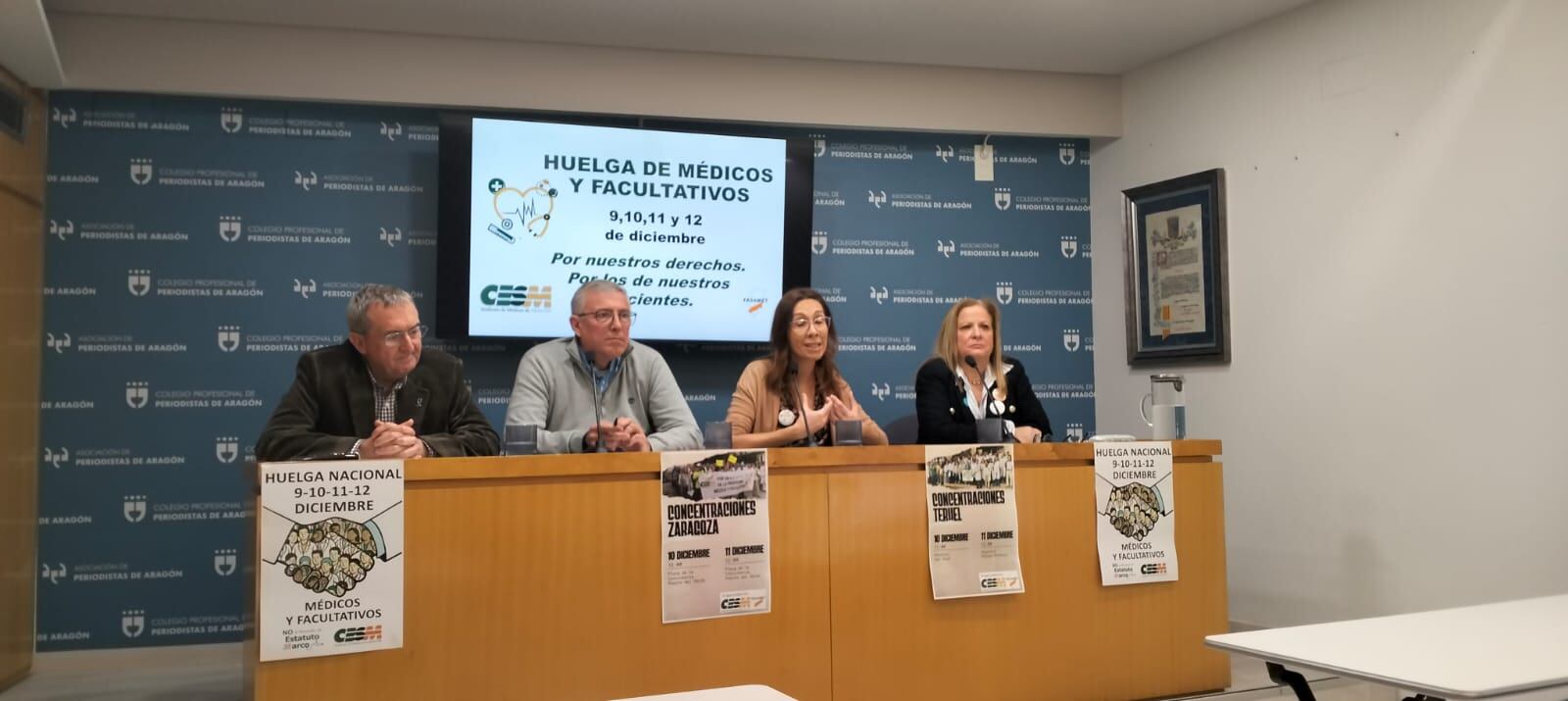 Los sindicatos médicos en la presentación de la huelga