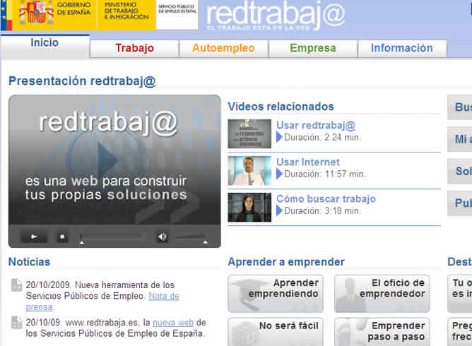 La Red Trabaja contiene ofertas de empleo y material explicativo y orientativo para ayudar a los parados a encontrar un trabajo