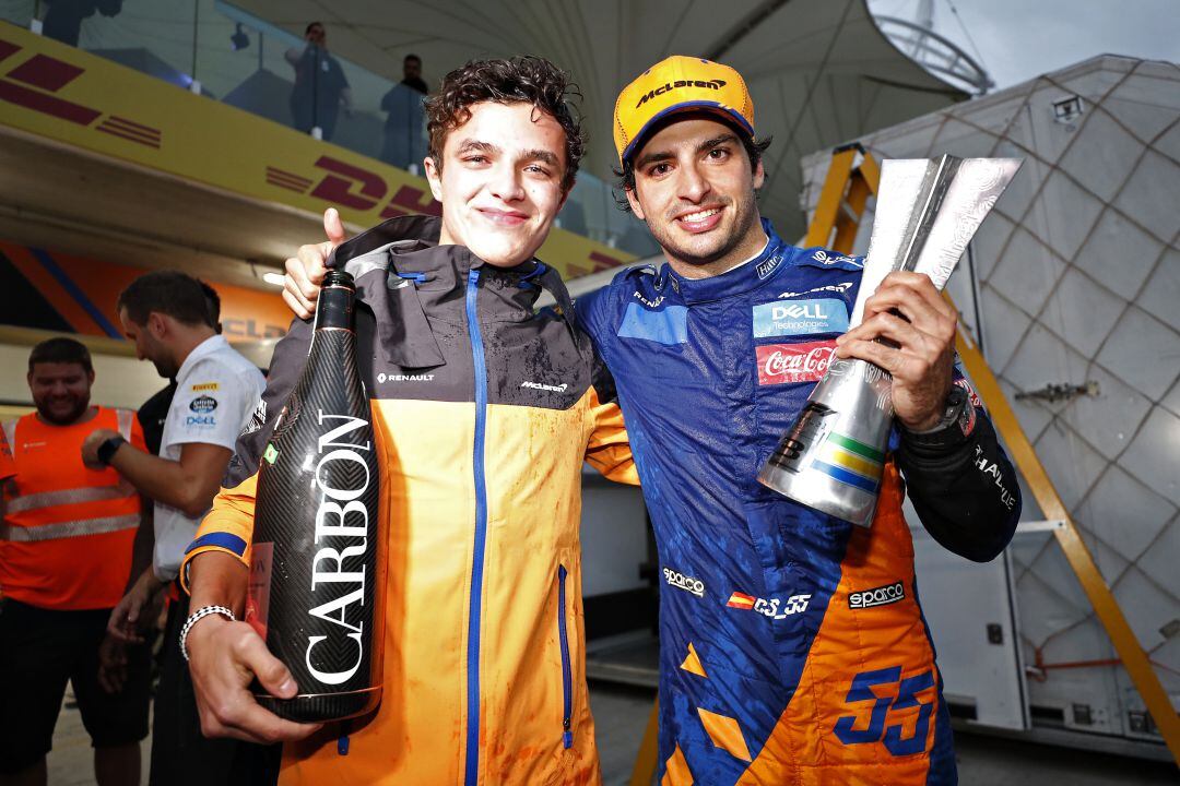 Lando Norris y Carlos Sainz Jr son los dos pilotos de McLaren.