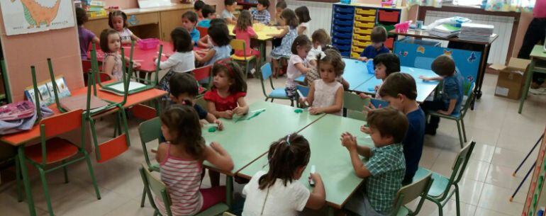 Niños en un aula de Ciudad Real