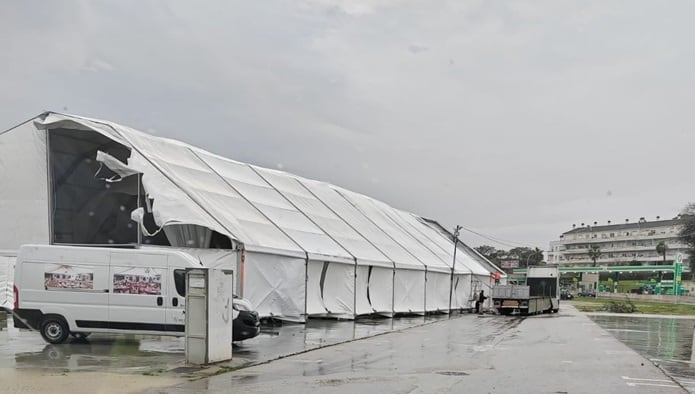 Daños en la carpa