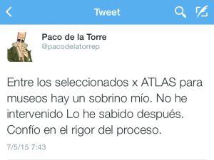 Tweet del Francisco de la Torre