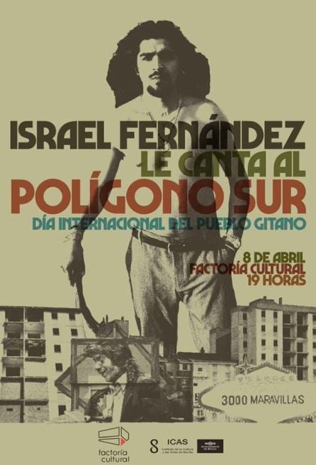 Cartel del concierto de Israél Fernández en el Polígono Sur