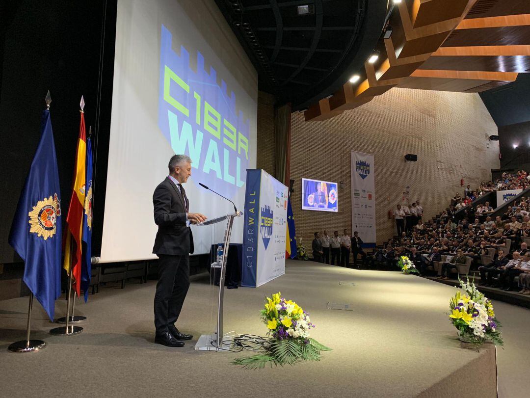 Fernando Grande-Marlaska, en su intervención en la clausura de &#039;C1b3rwall&#039;