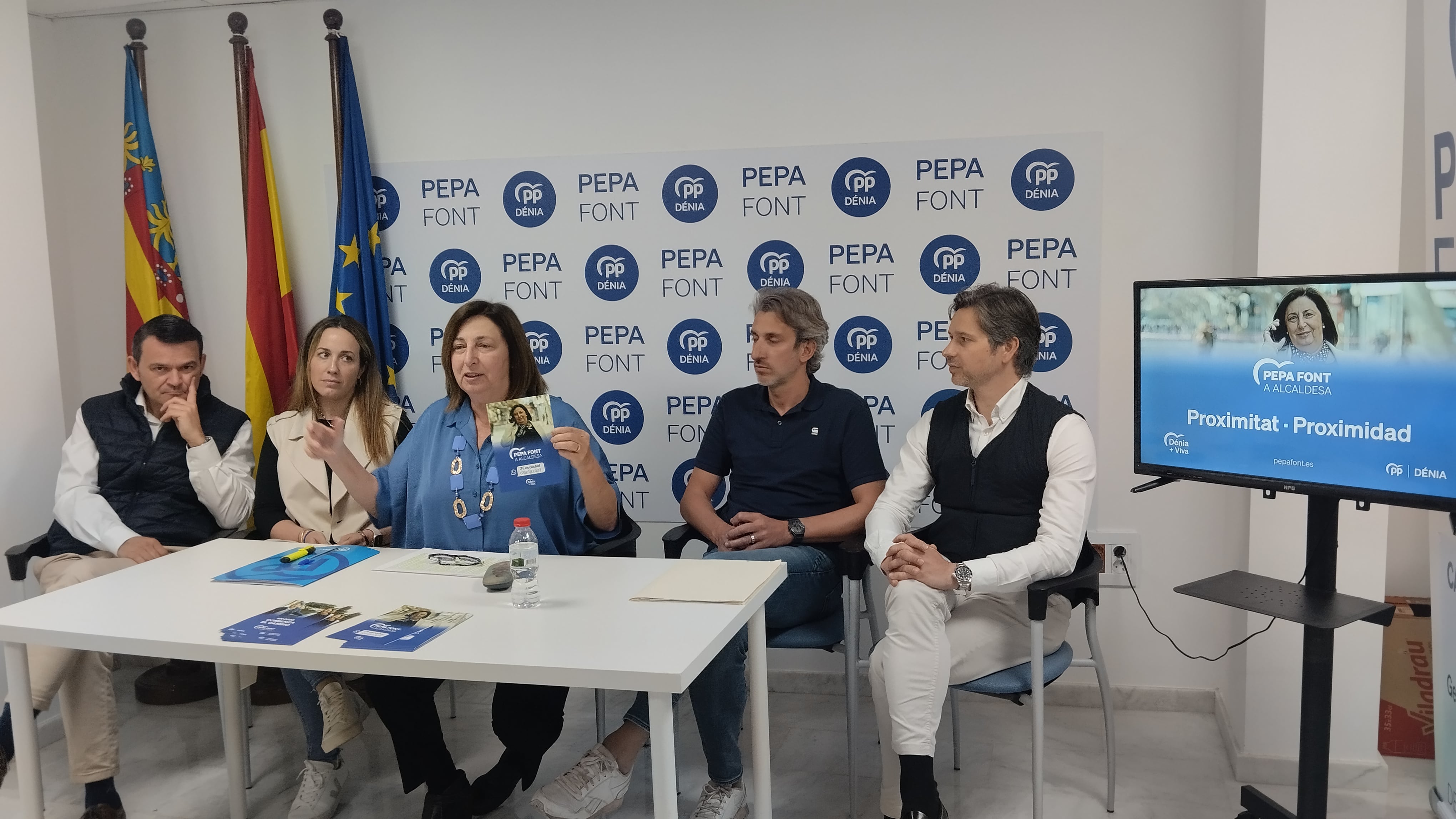 Presentación del lema de la campaña del PP &#039;Dénia + viva&#039;.