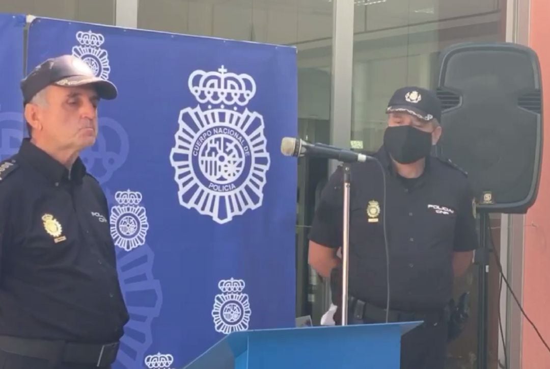 Un momento de la comparecencia de hoy.