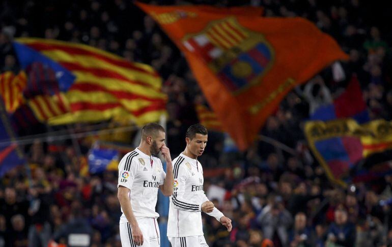 Benzema y Cristiano, en el Camp NOu