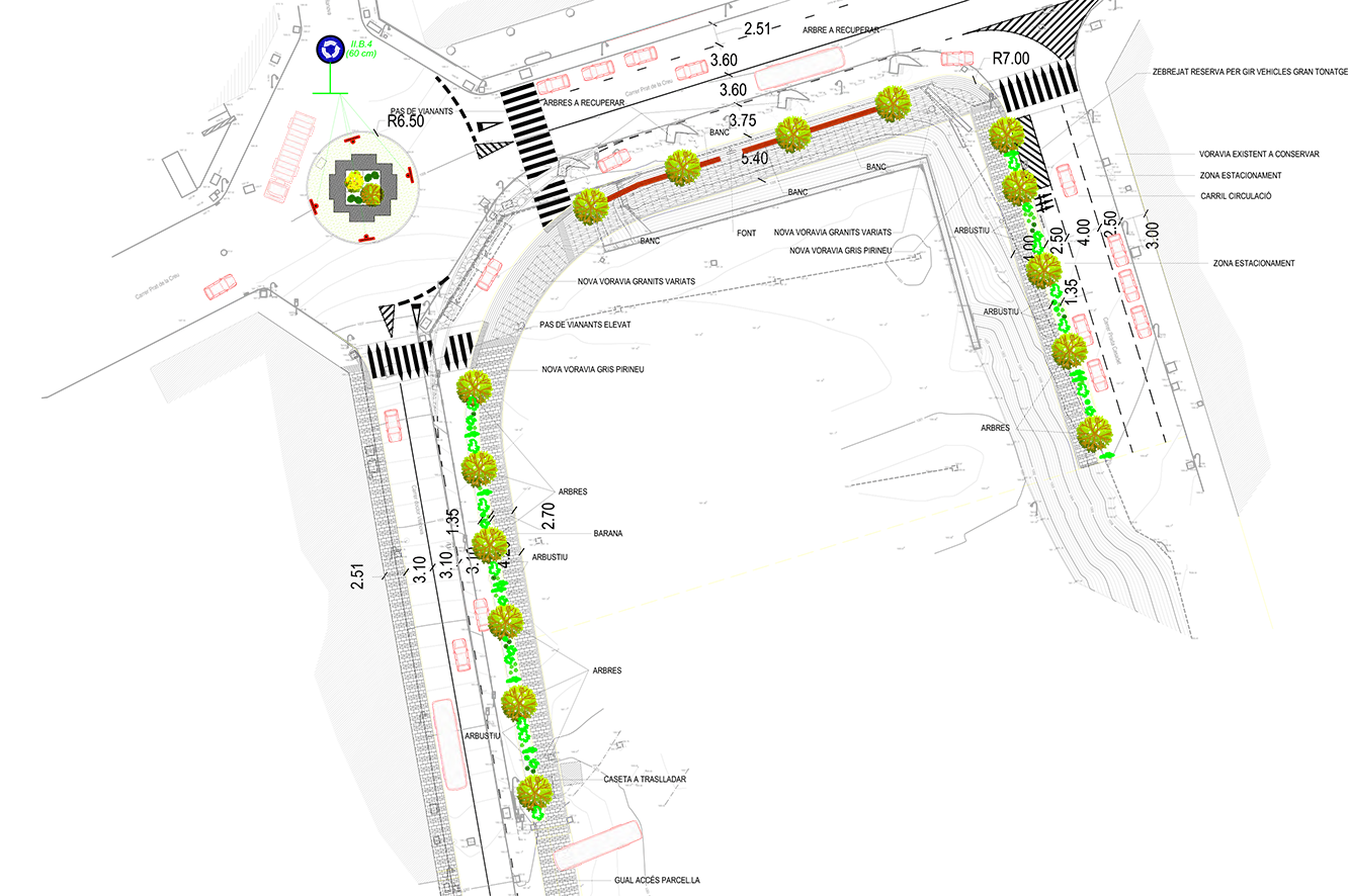 El plànol de la zona.