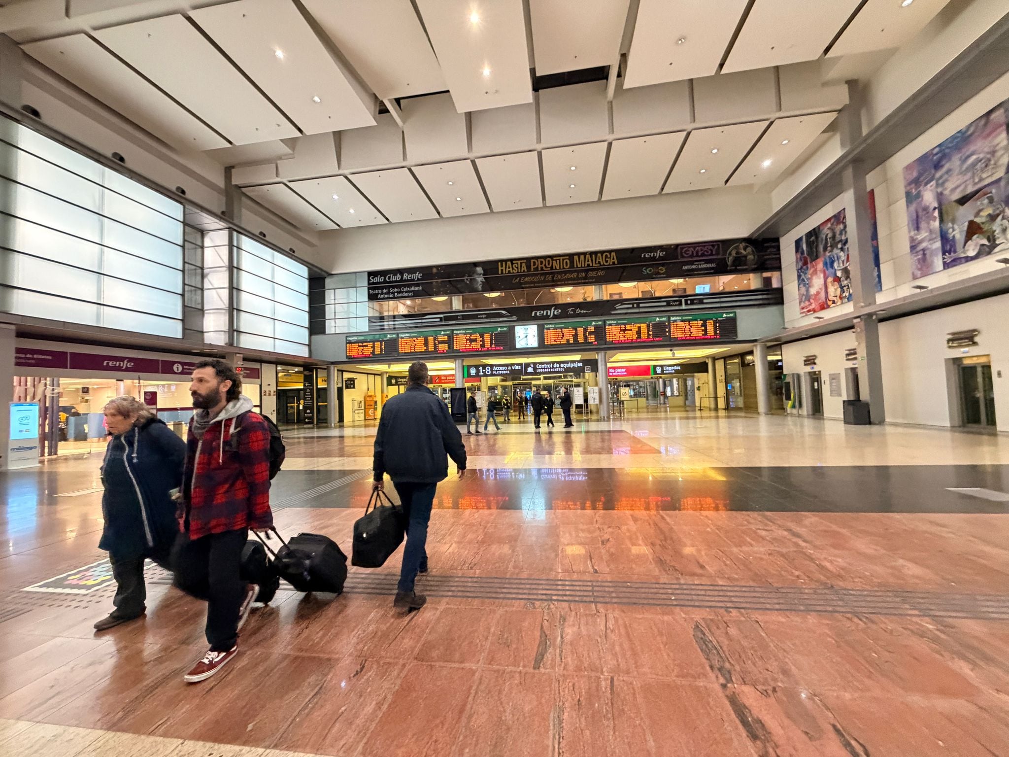 Estación de Málaga este lunes