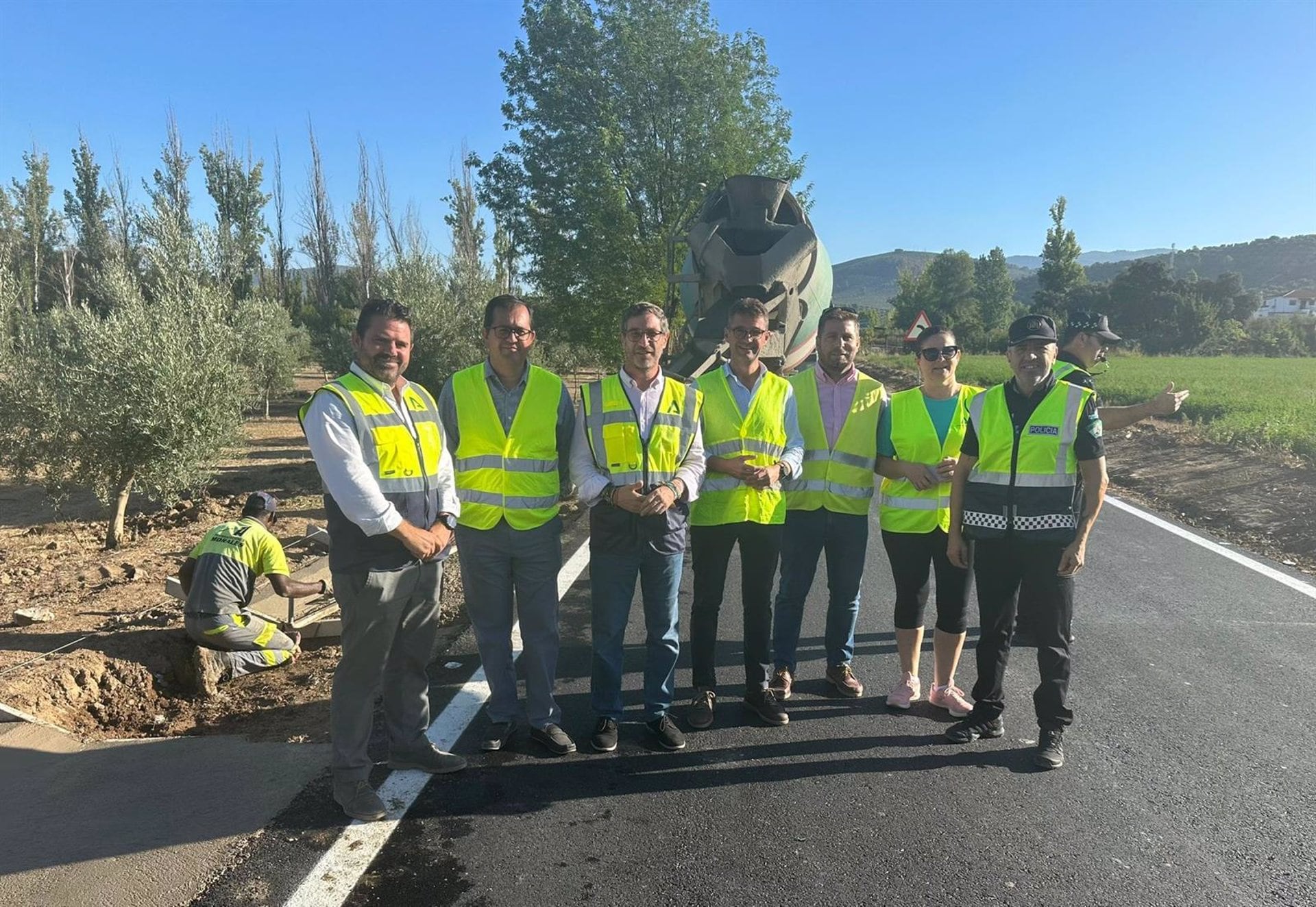 Visita a las obras en la A-6204