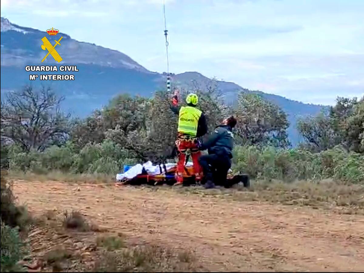 Trasladado en helicóptero un ciclista de 69 años en La Rioja tras un grave accidente en Turruncún