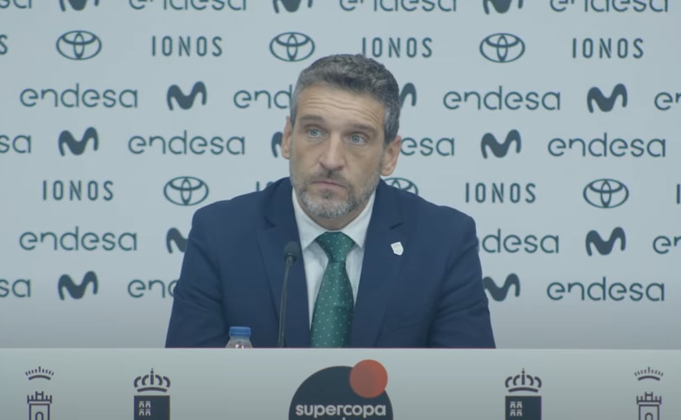 Ibon Navarro en la rueda de prensa post partido de la final de la Supercopa Endesa