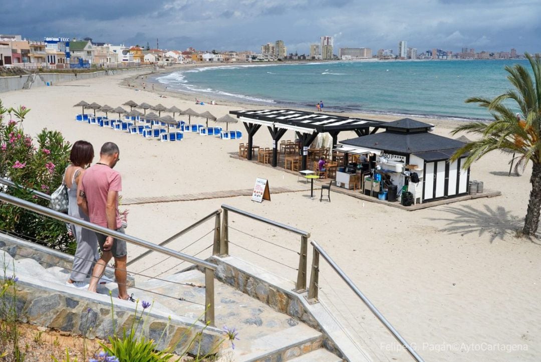 Chiringuito de la playa de Levante en Cabo de Palos 
 