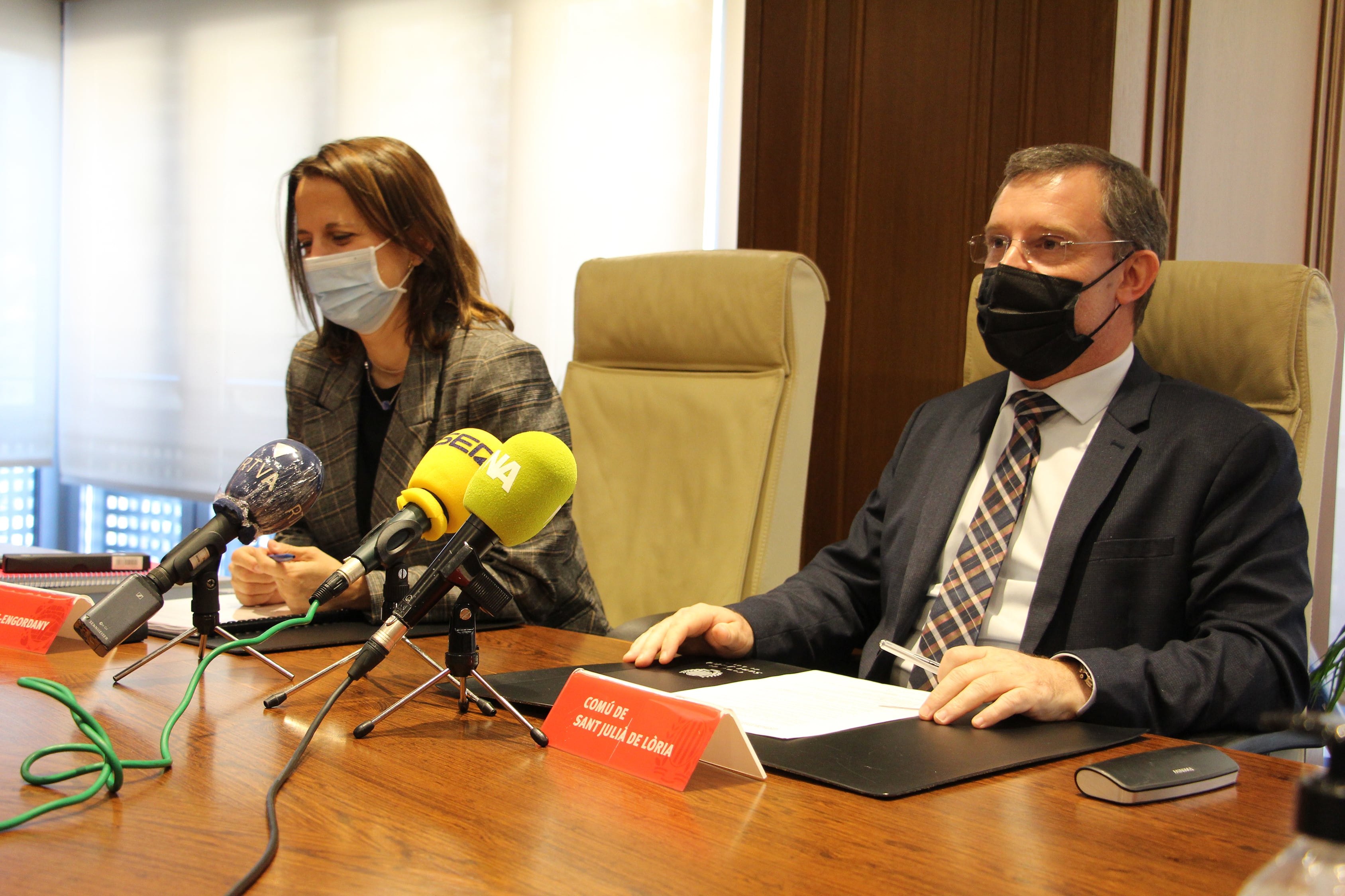 Un moment de la reunió de cònsols celebrada aquest dimarts al comú de Sant Julià de Lòria.