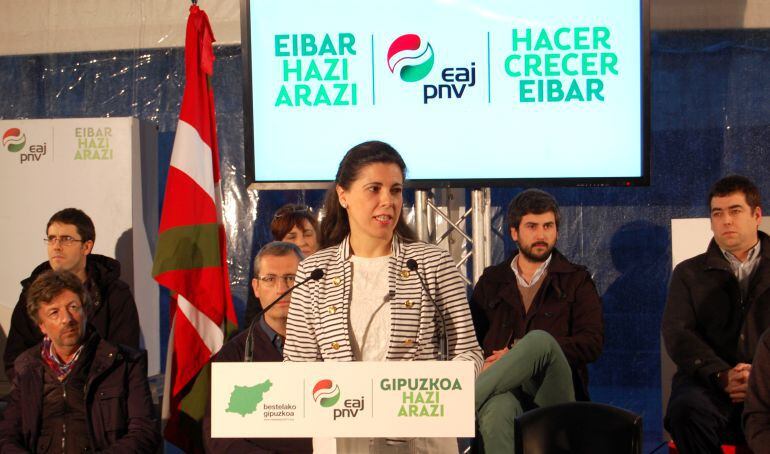 Eva Juez, en un acto electoral celebrado en Eibar