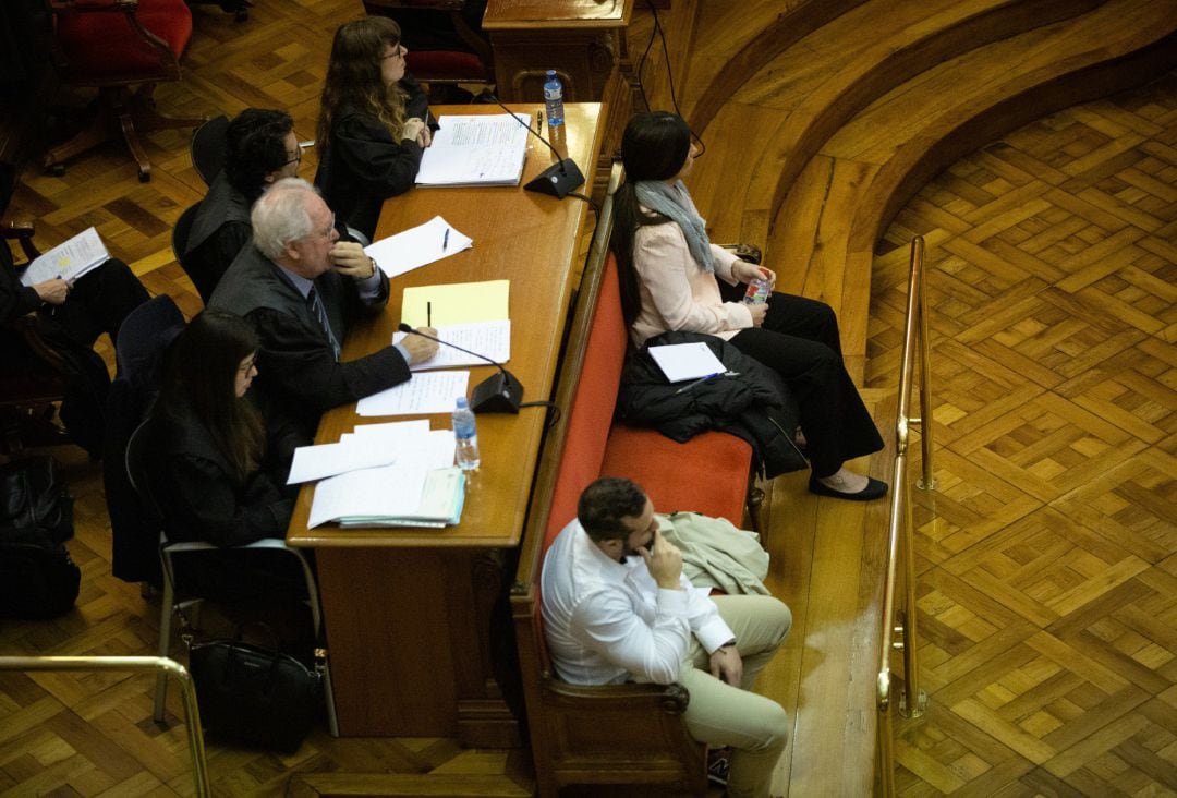 Juicio por el crimen de la Guardia Urbana en la Audiencia de Barcelona con los acusados Rosa Peral y Albert López, el 3 de febrero de 2020.