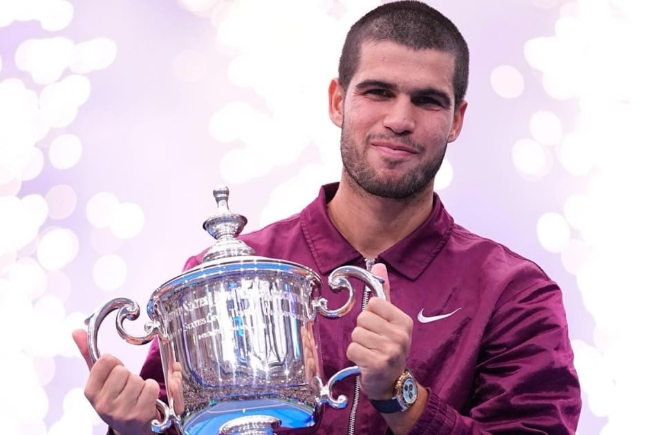 El reciente ganador del US Open Carlos Alcaraz, baja con España para enfrentarse a Dinamarca en la eliminatoria de la Copa Davis