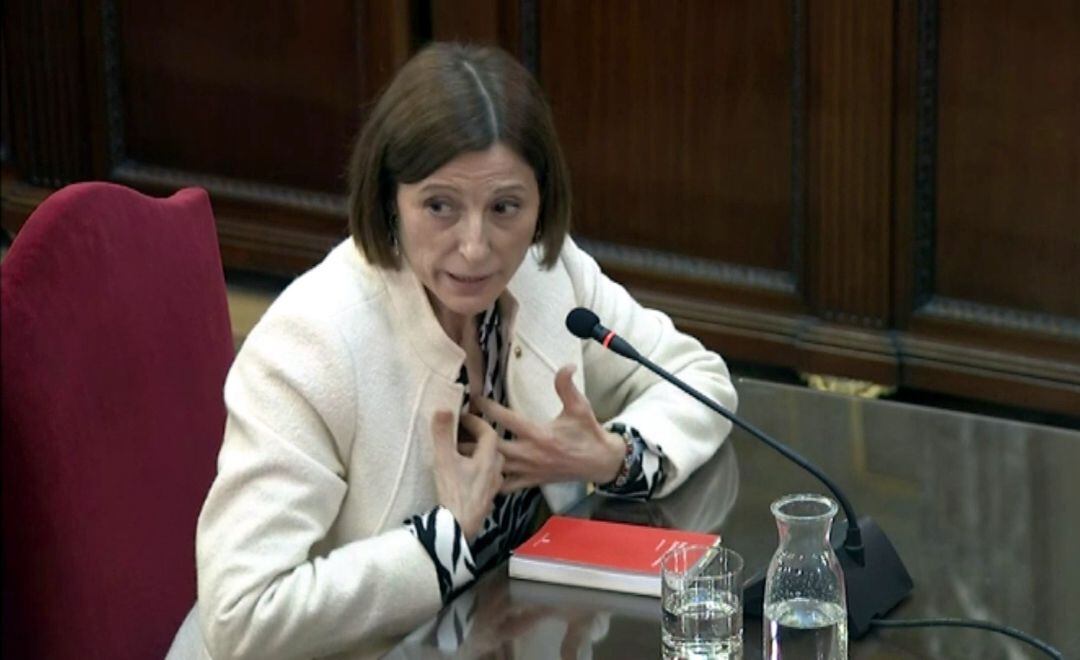 La expresidenta del Parlament, Carme Forcadell, en el Supremo