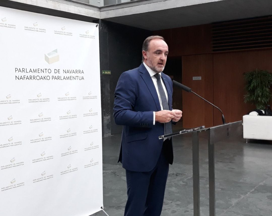 Javier Esparza, portavoz parlamentario de Navarra Suma