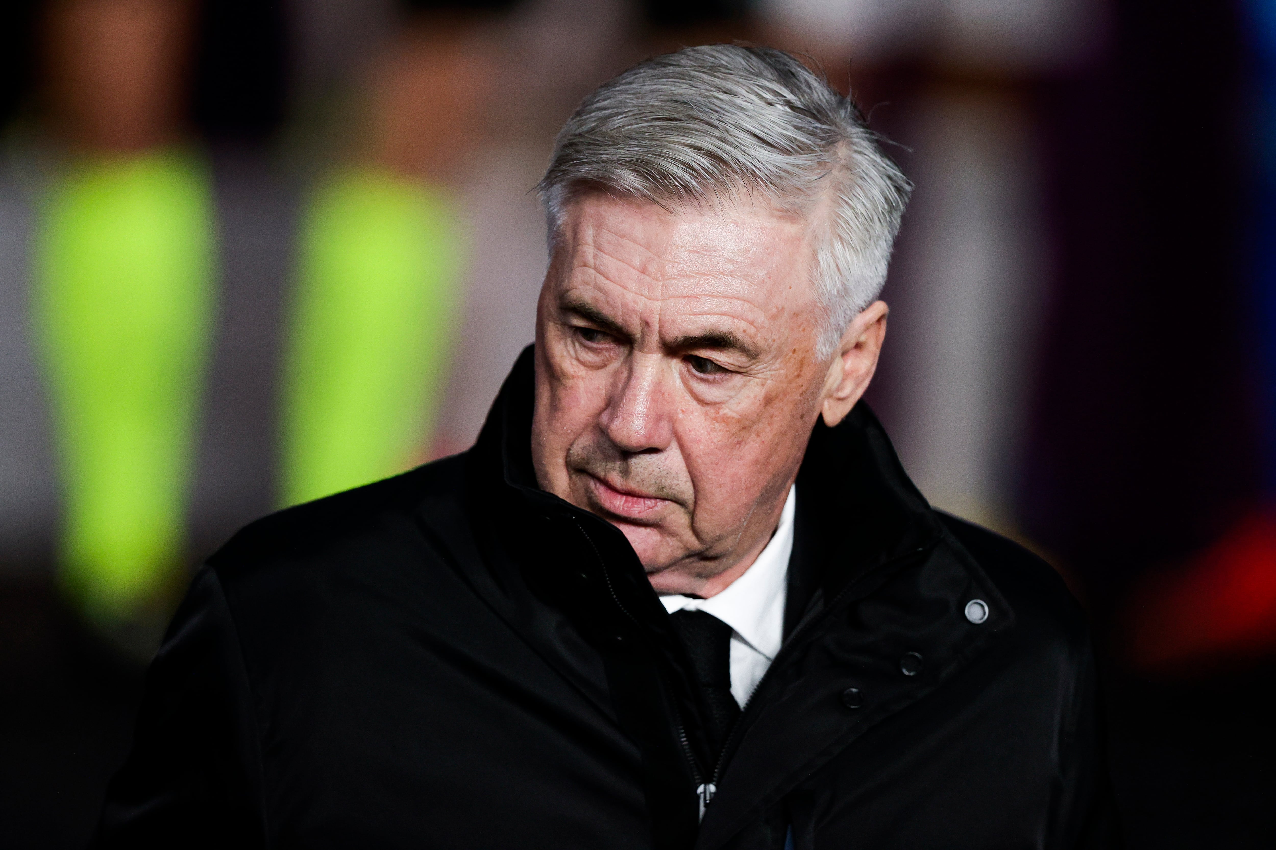 Ancelotti en el partido entre el Real Madrid y Real Valladolid.