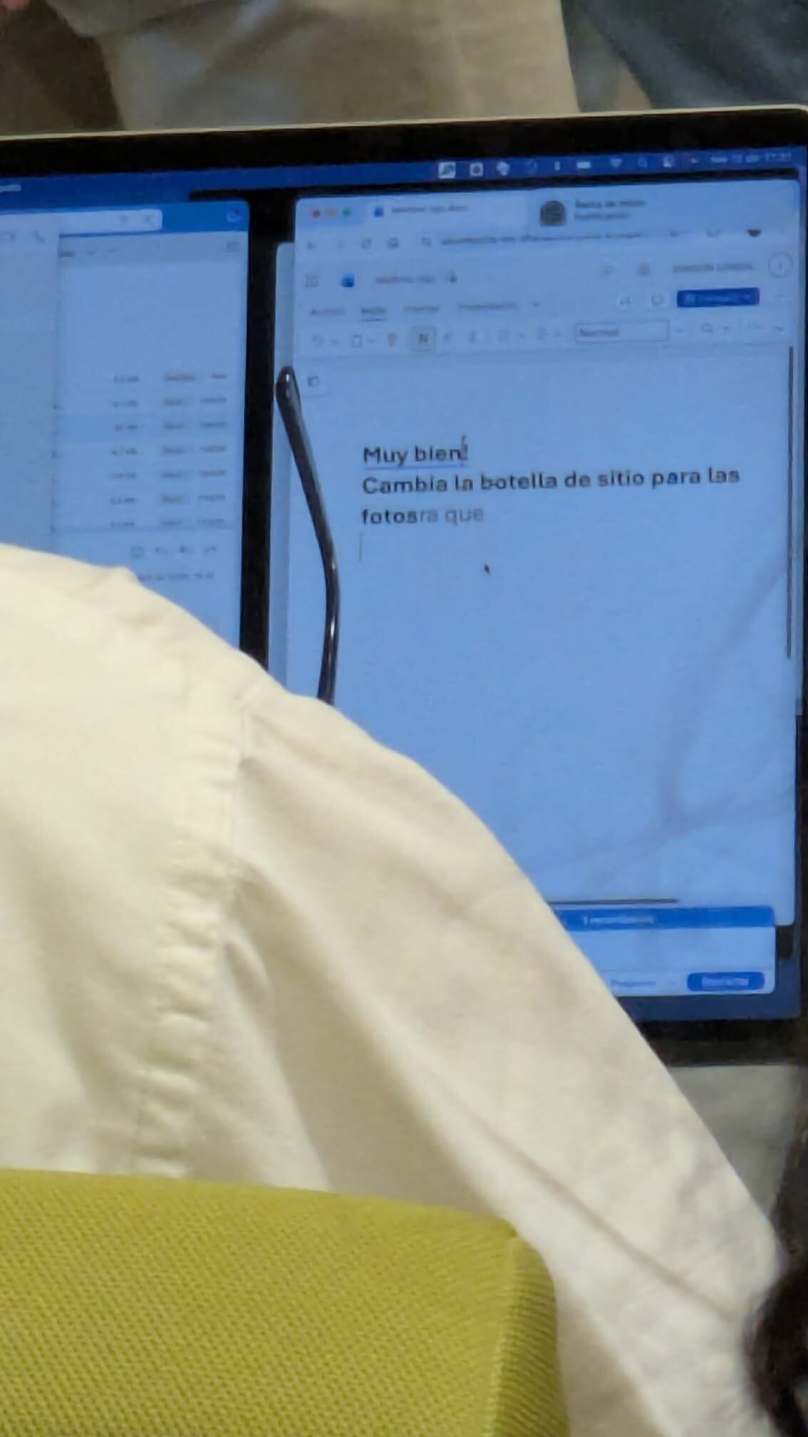 Imagen del ordenador desde el que se estarían enviando mensajes a Alicia Rubio