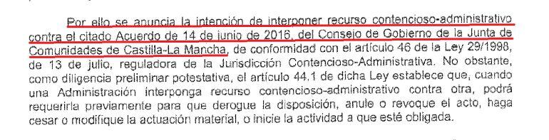 Extracto del burofax remitido por la secretaria de estado Marta Fernádez al consejero de Hacienda de Castilla-La Mancha
