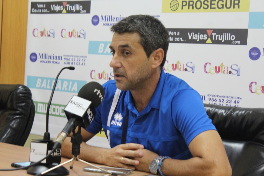 Pepe Masegosa durante la rueda de prensa en Ceuta