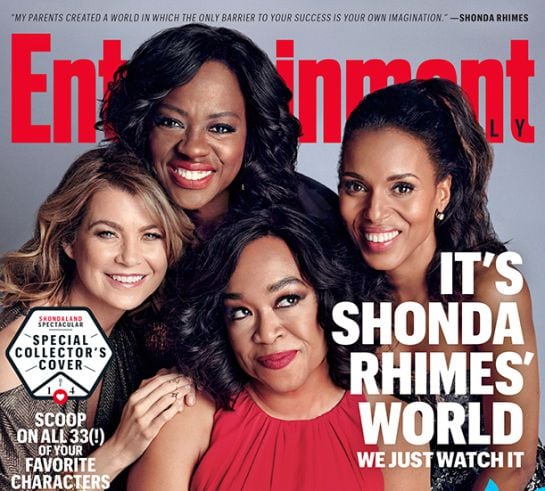 Portada de Entertainment Weekly dedicada a Shonda Rhimes y a las tres protagonistas de sus series