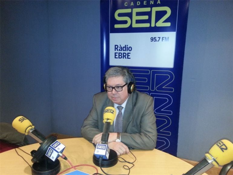 Javier Faura, en una imatge d&#039;arxiu als estudis de Ràdio Ebre-Cadena SER.