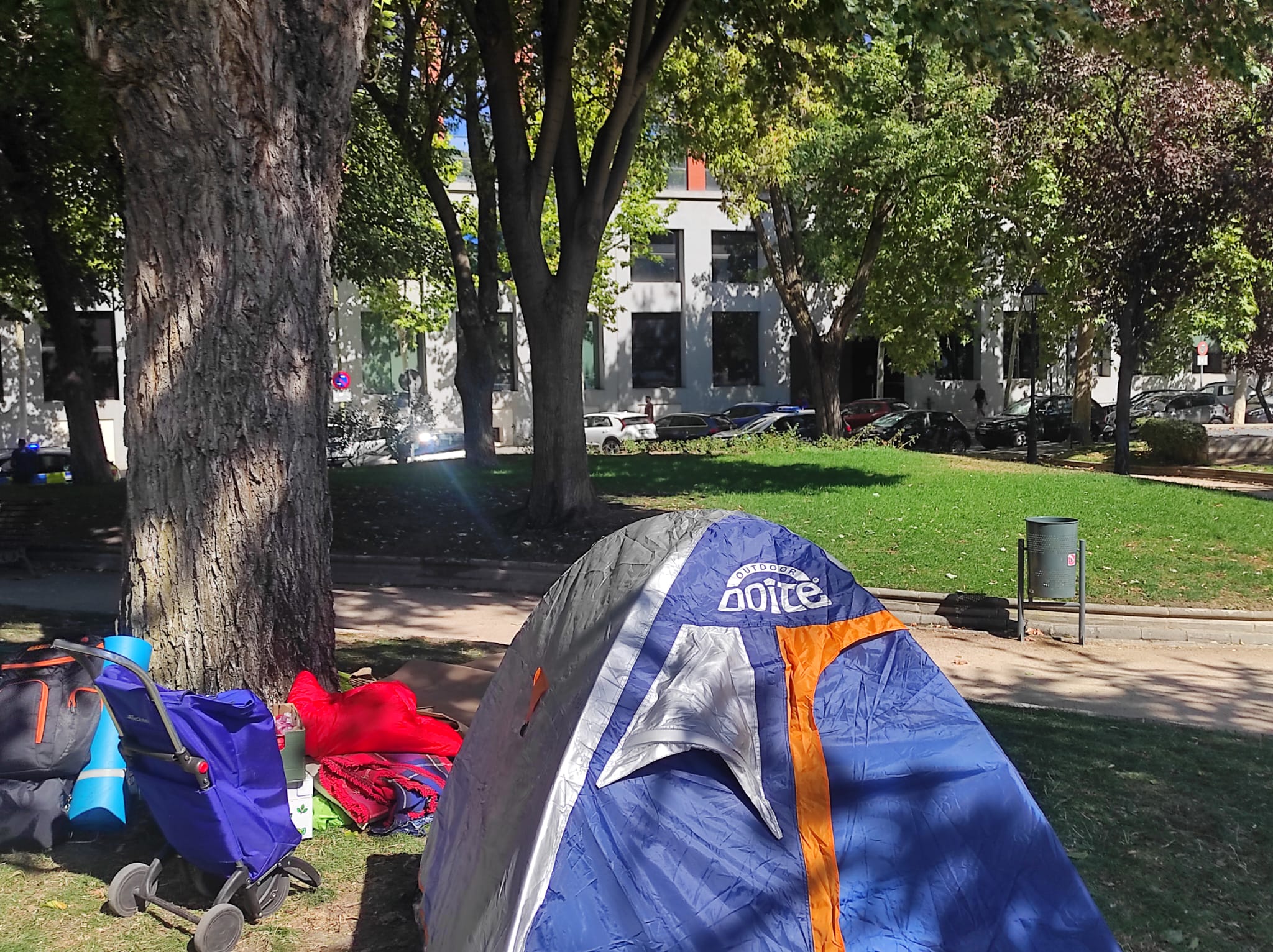 Protesta &quot;La Dignidad&quot; en el Parque Cuartel Huertas para solicitar una alternativa habitacional.