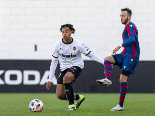 Imagen del último partido del Atlético Levante ante el Valencia Mestalla