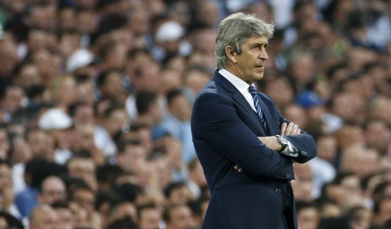 Manuel Pellegrini, en el Santiago Bernabéu