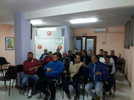 Alumnos asistentes al curso de Prevención de Riesgos Laborales en la construcción