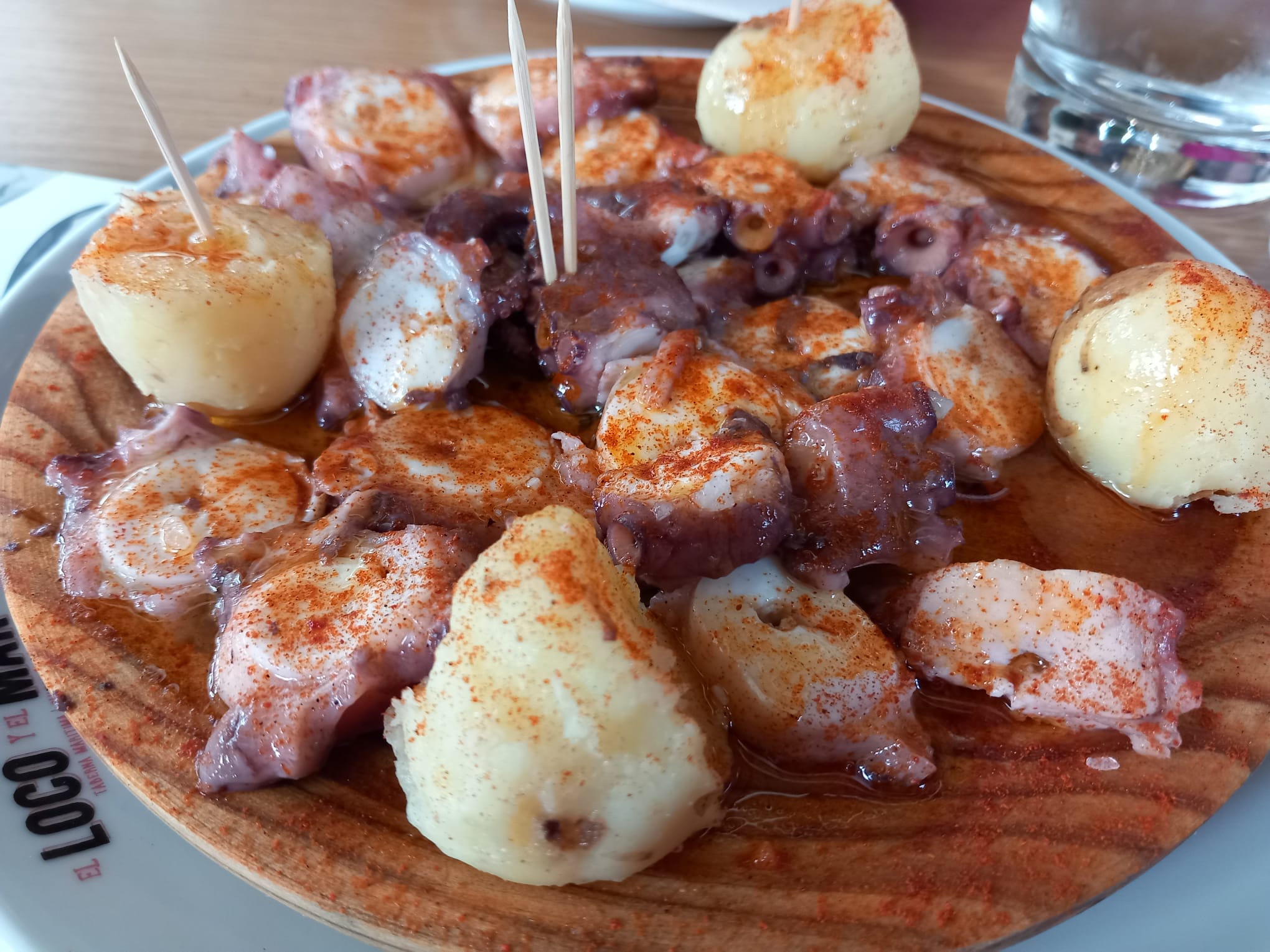 Pulpo a la gallega de la Pulpería El Punto Gallego