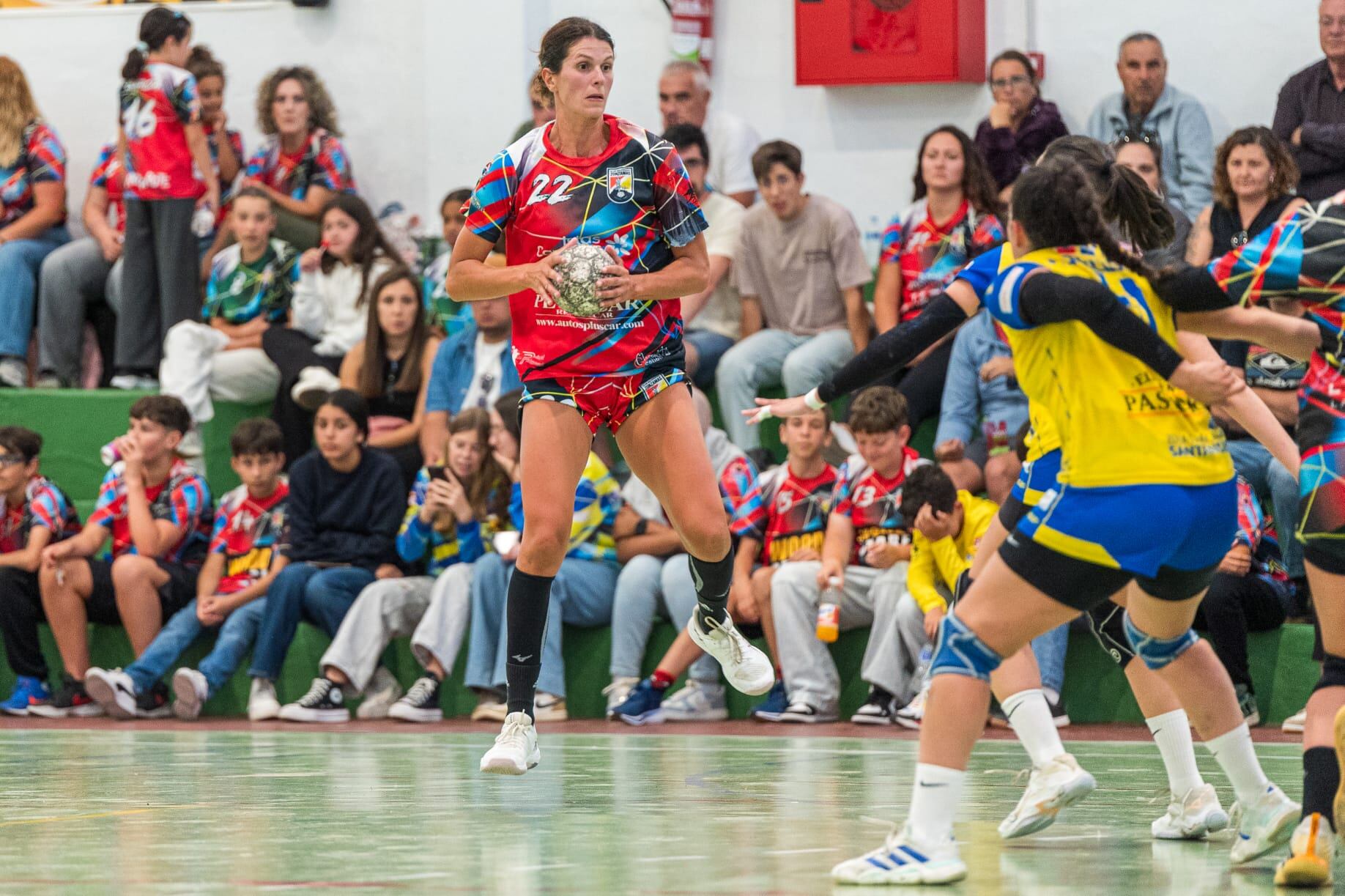 Agustina López en un partido del Zonzamas Plus Car Lanzarote.