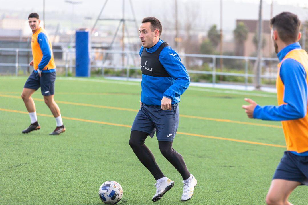 Juanca durante un entrenamiento