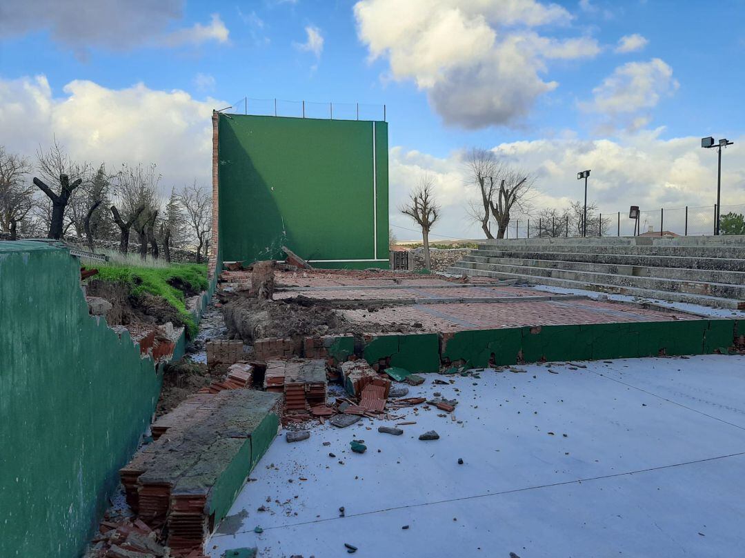 El temporal de diciembre de 2019 dejó en pie sólo el frontis