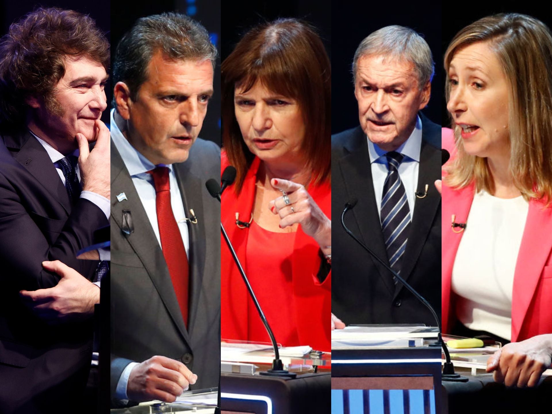 Candidatos a las elecciones argentinas que se celebran el este domingo, 22 de octubre.