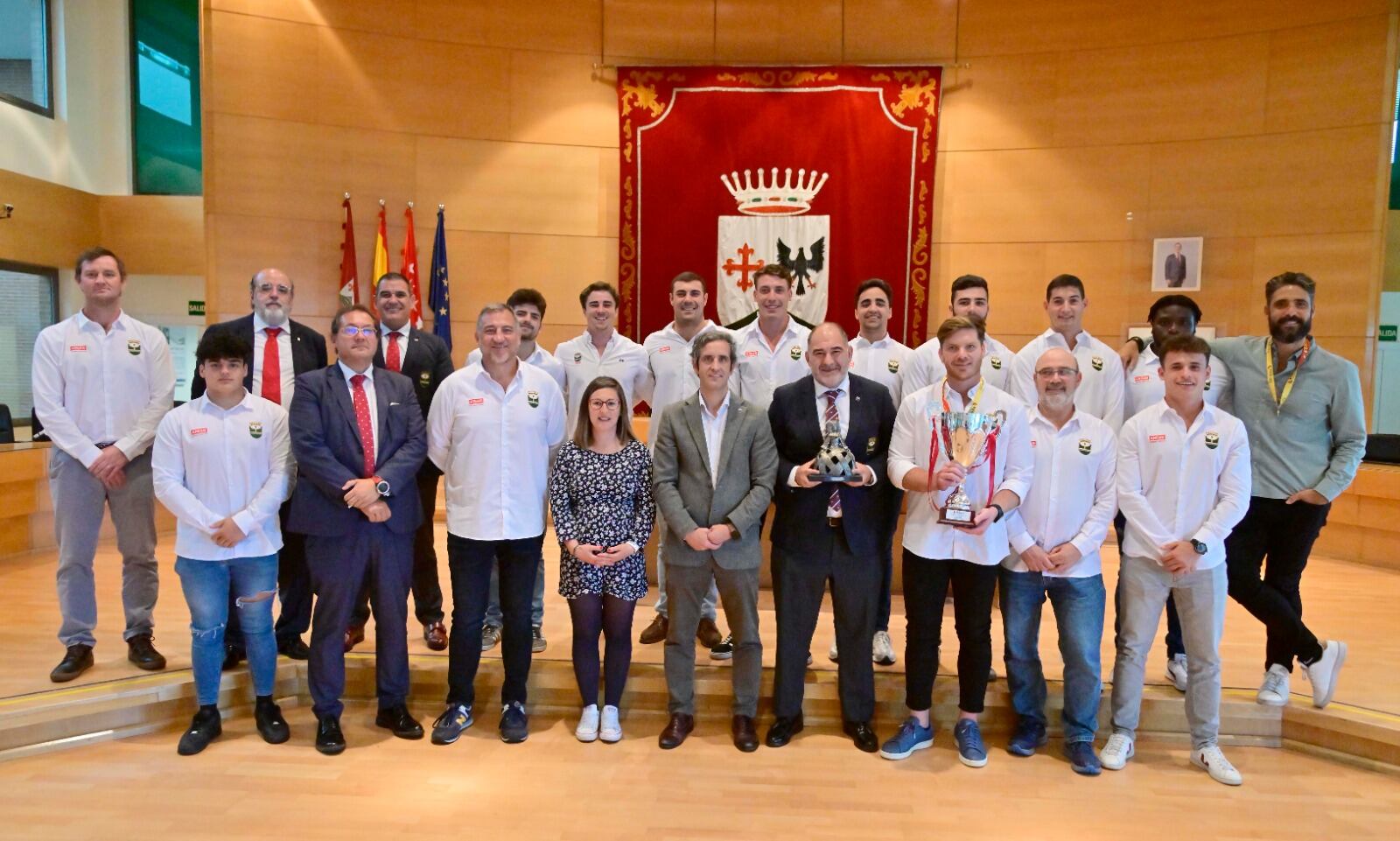 Recibimiento al Alcobendas Rugby en el Ayuntamiento