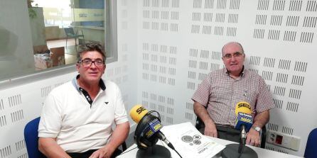 Marciano Sánchez (i) y José Luis Olmo, en Radio Puertollano Cadena SER