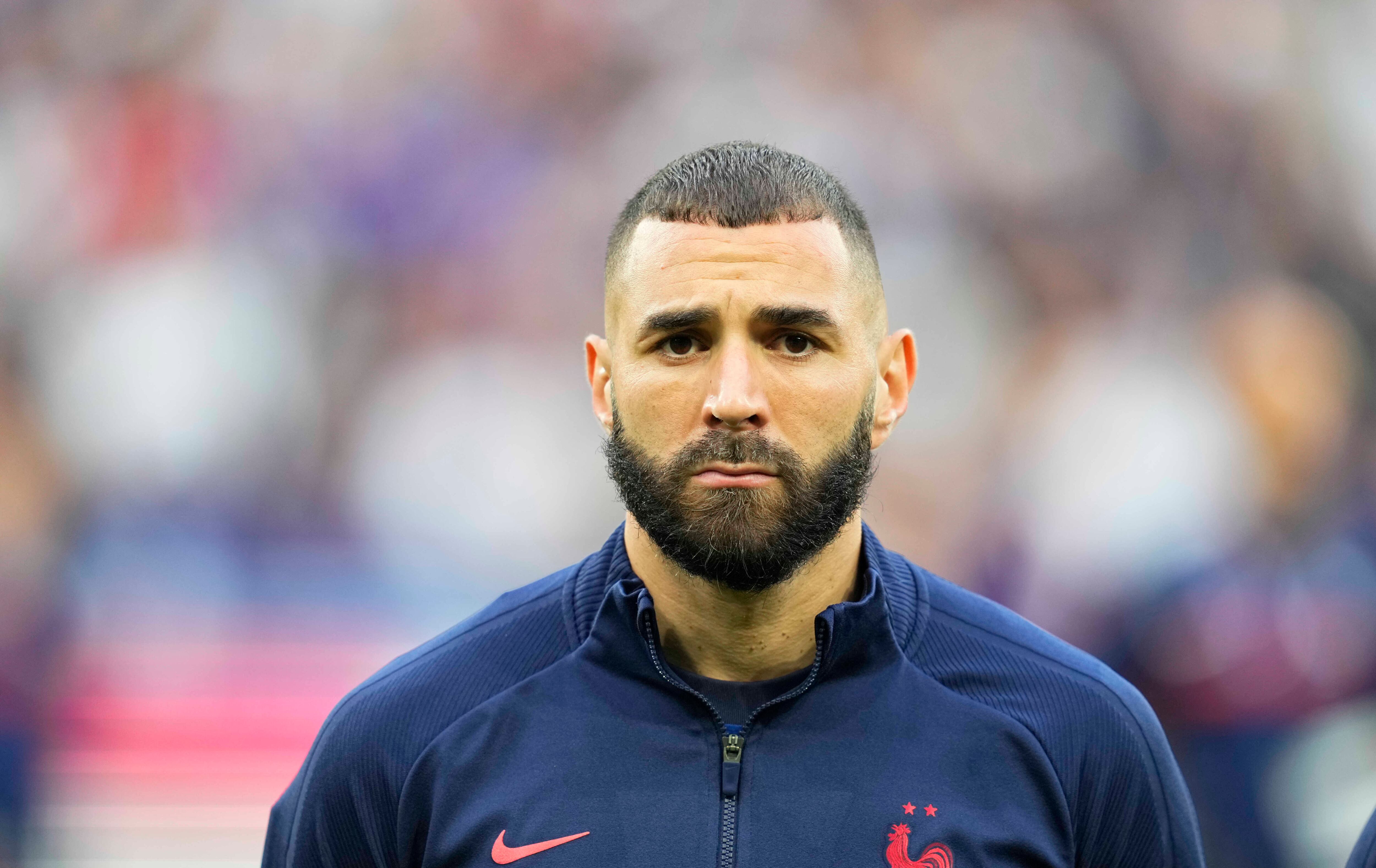 Karim Benzema, en un partido con la selección francesa