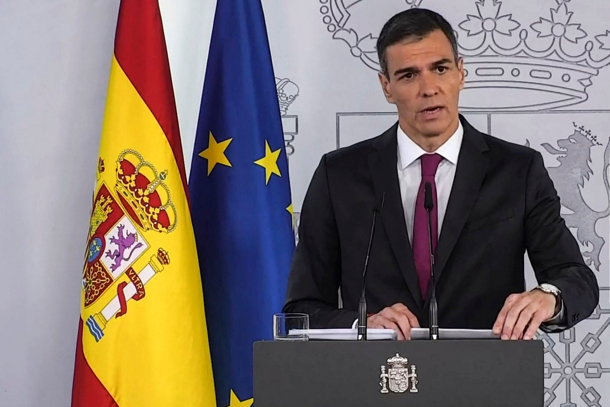  Pedro Sánchez en el Complejo de La Moncloa