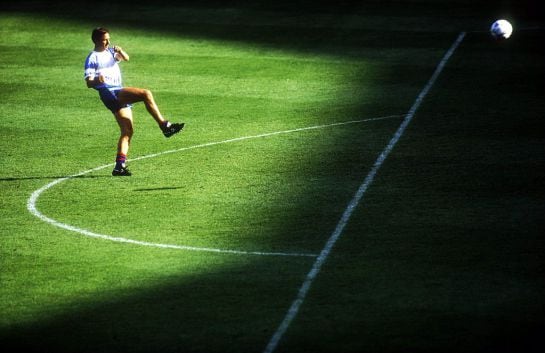 Johan Cruyff durante un entrenamiento.