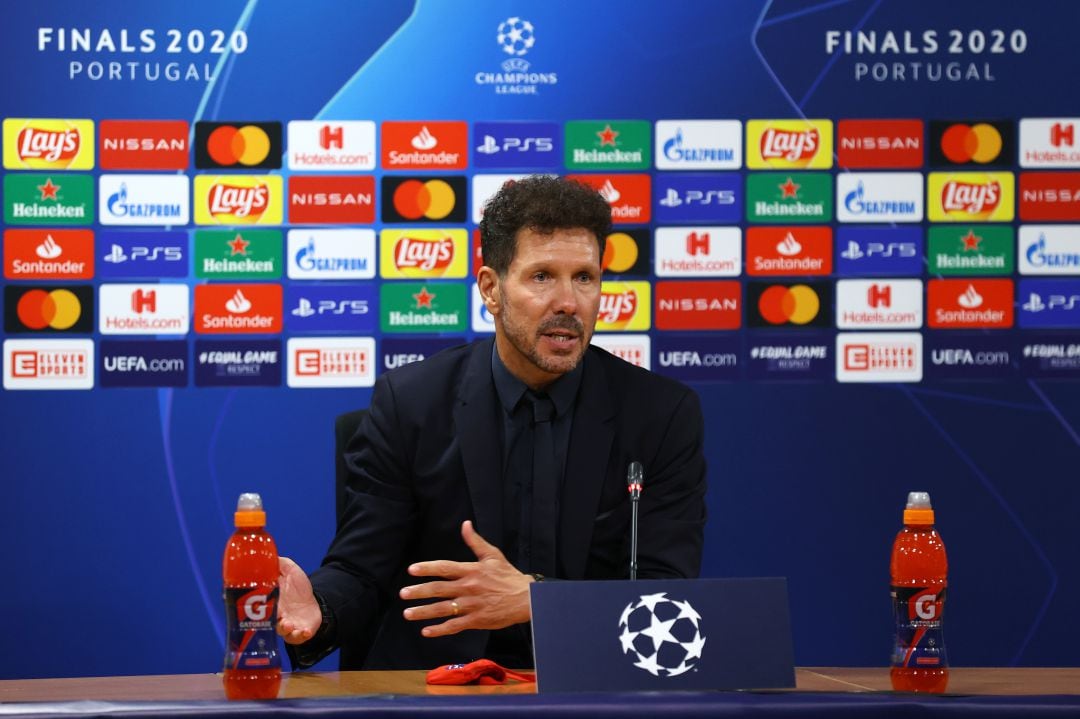 Simeone, en rueda de prensa.