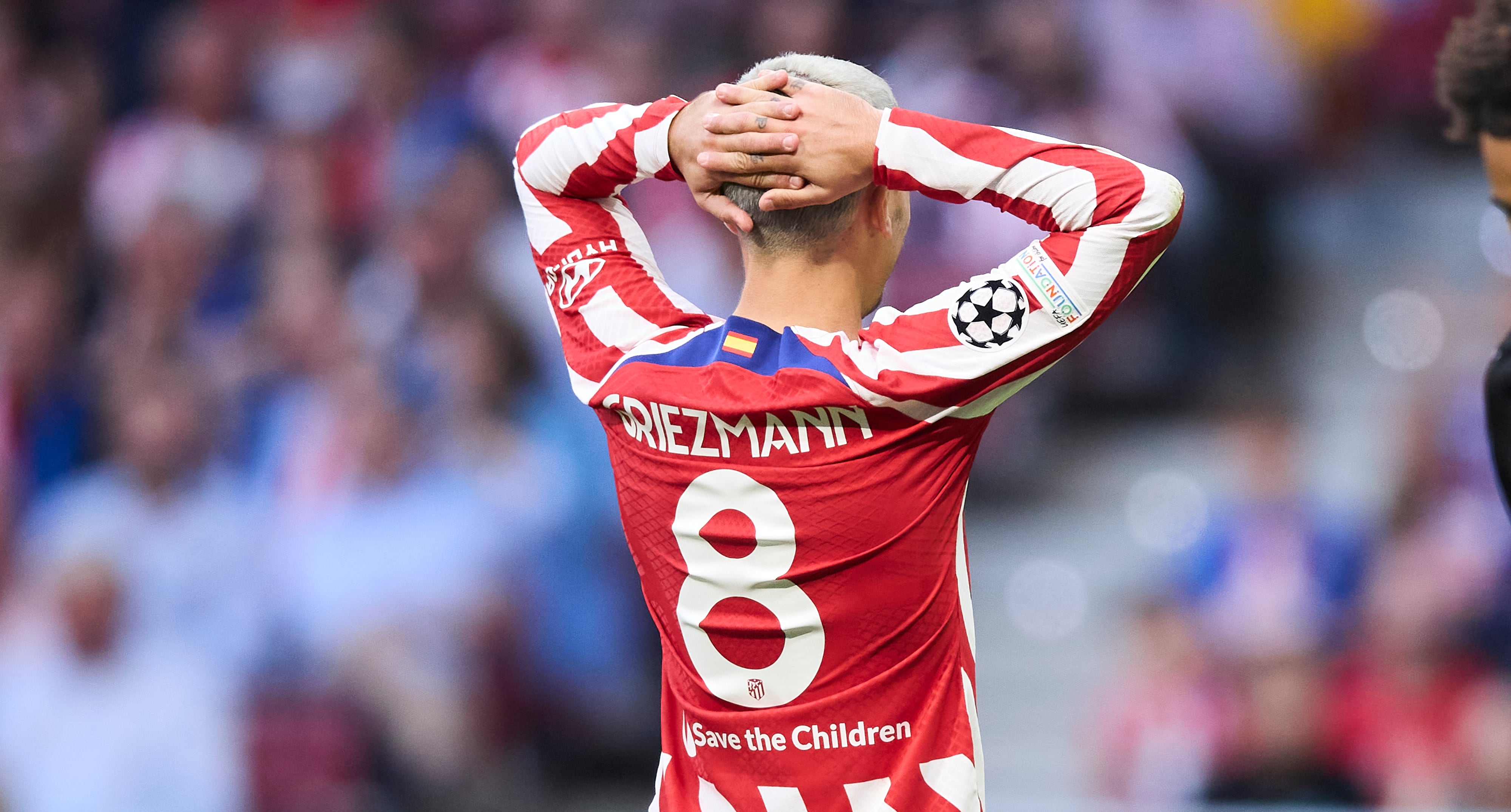 Griezmann se lamenta durante el partido ante el Brujas.