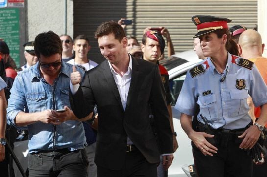 Messi acude a los juzgados de Gavà en septiembre de 2013